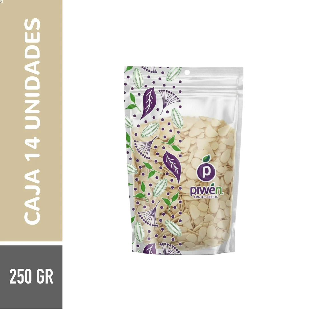 Almendra laminada sin piel 250G - Caja 14u