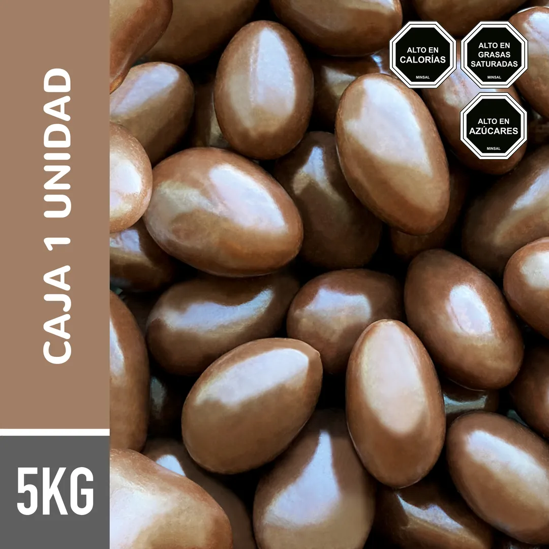 Almendras cubiertas con Chocolate de leche - Caja 5KG