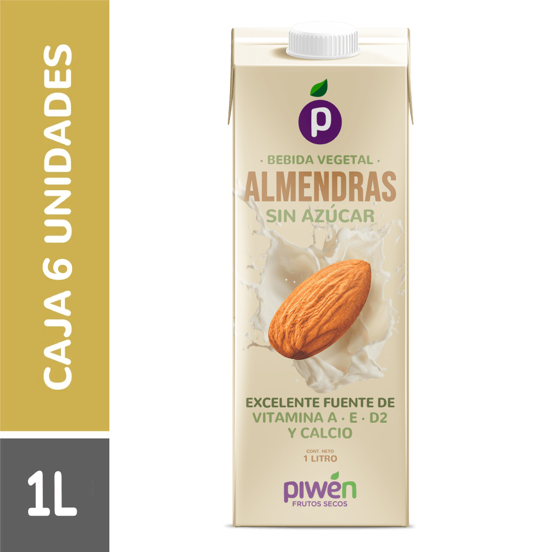 Bebida vegetal de almendra sin azúcar 1L - Caja 6u