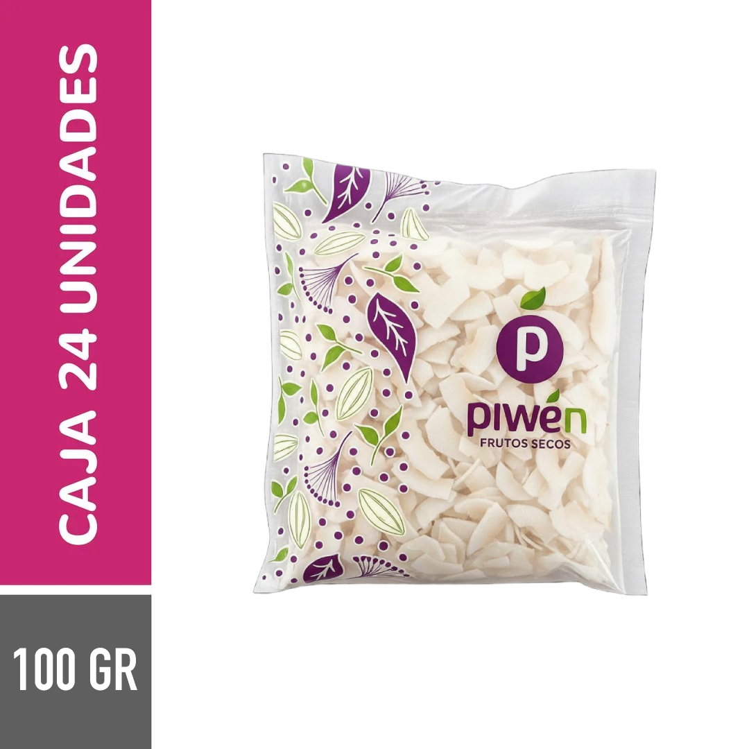 Coco chip tostado sin azúcar 100G - Caja 24u