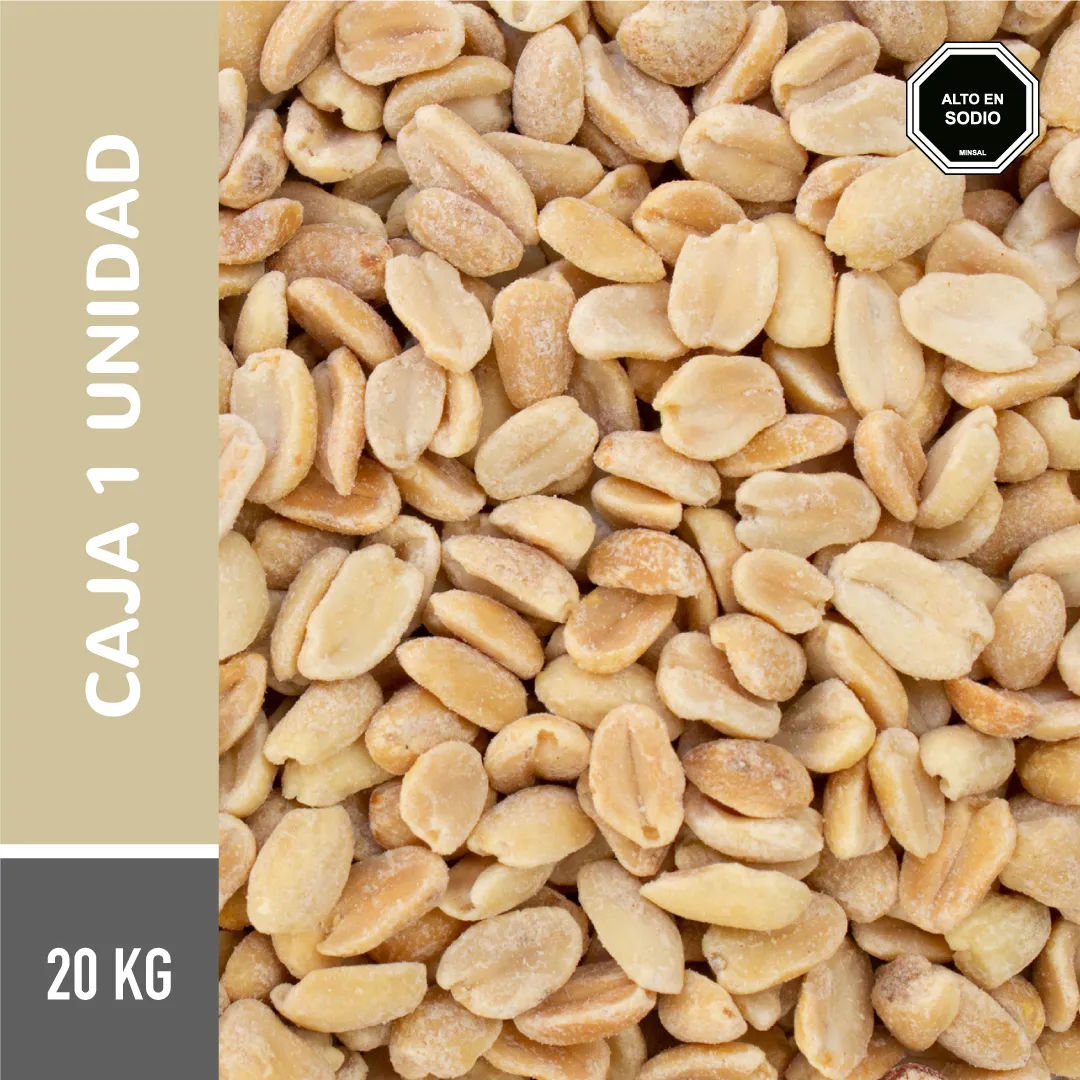 Maní tostado con sal - Caja 20KG