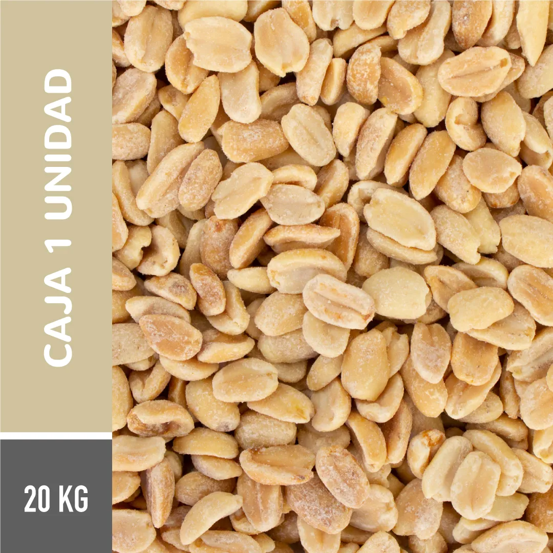Maní tostado sin sal - Caja 20KG