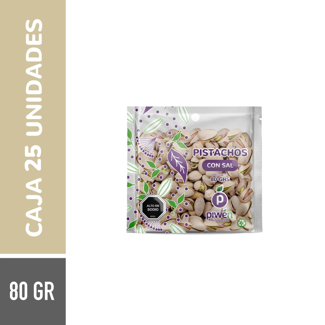 Pistacho tostado con sal 80G - Caja 25u